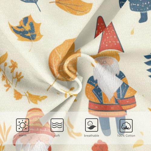 KLL Autumn Gnomes Yellow Leaves Berries Vintagoddler Boys Comfort Briefs Breathable Undies3