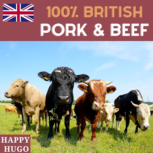 Happy Hugo Dog Treats, Pork & Beef Sausages, 100% British & Super-Tasty for the Ultimate Recall Premium Grade - Image 2