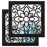 ZEXUIRU 2 espejos cuadrados de pared, 11.8 x 11.8