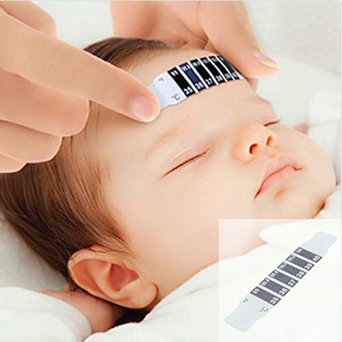10Pcs Baby Kids Forehead Strip Stickers Thermometer Body Oxter Strip Fever Safety Healthy Temperature Test