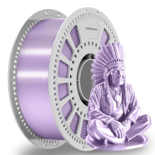 Image of Light Purple Silk PLA Filament 1.75mm + /-0.03mm 3D Printer 1kg | Glossy Satin Finish With No Post-Processing, Ideal for Artistic Models, Decorations, and High-Visibility 3D Printing Projects