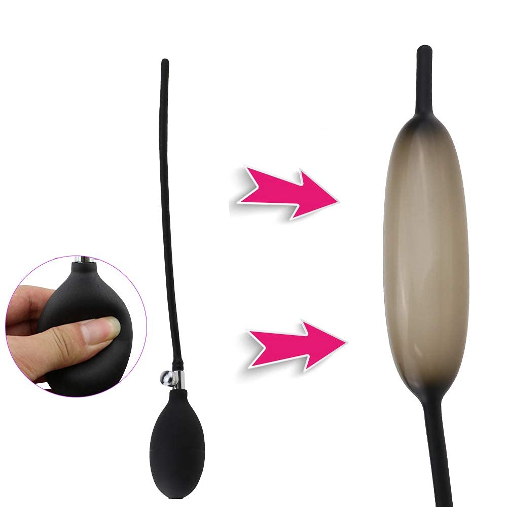 Dilatateur urétral Gonflable réglable en Silicone, agrandissement du Bouchon de pénis, dilatateur urétral élégant, Bouchon de sperme, stimule Le Masseur urétral, Jouet Sexuel for Hommes