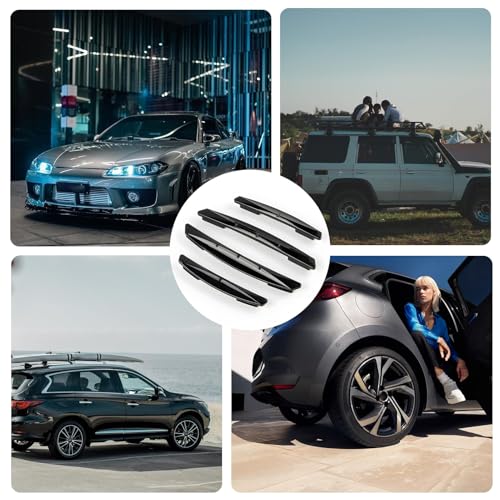 4 Stück Auto Gummi Türkantenschoner, Anti Kratzer Dekorative Streifen, Autotür kantenschutz, Universell Einsetzbar für die meisten Fahrzeuge - Langlebig und Dekorativ (Schwarz)
