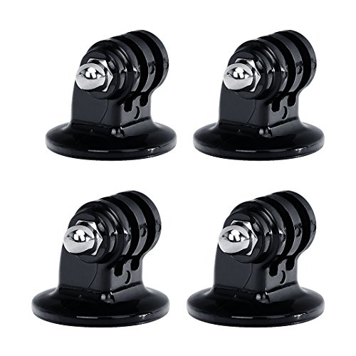 Wealpe Tripod Mount Adapter Compatible with GoPro Hero 7, Fusion, Hero (2018), 6, 5, 4, Session, 3+, 3, 2, 1, Xiaomi Yi Cameras (4 Packs)