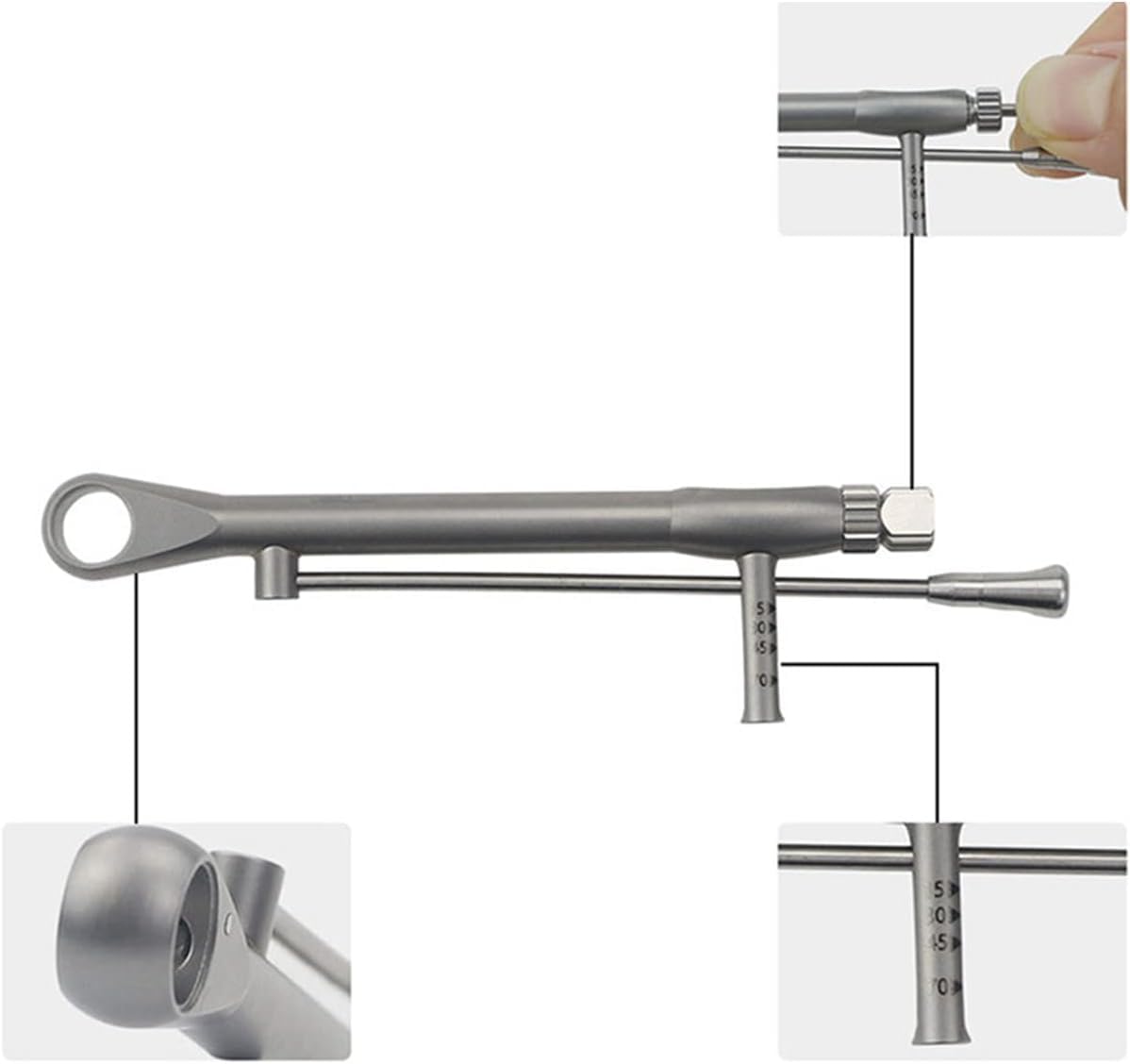 Clé Dynamométrique Implant Dentaire Kit Prothétique 10-70NCM Pilotes à Cliquet Outils Réparation