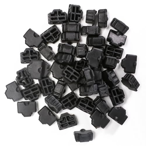 Tapa protectora RJ45 de silicona negra para puertos de interruptor de red y paneles ethernet