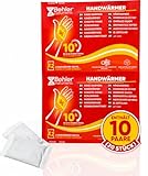 Handwärmer - Pack mit 10 Paar - Luftaktiviert - Handwärmer - Bis zu 10 Stunden - Hand Warmers - Ideal für Handschuhe, Taschen oder zum Halten in den Händen bei Outdoor-Sportarten