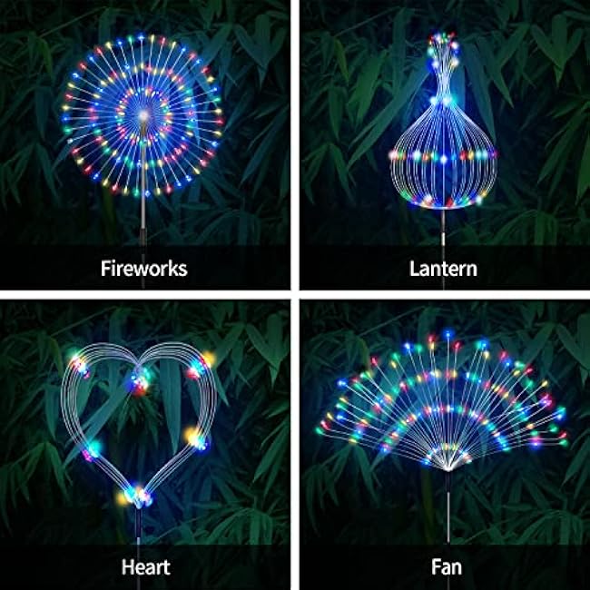 Outdoor Solar Garden Lights Garden Fireworks Lamp 120 LED Solar Colorful