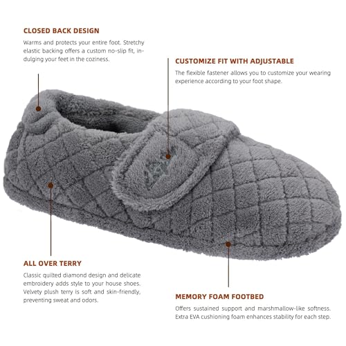 LazyStep Women's Nana Adjustable Slipper with Wide Widths4