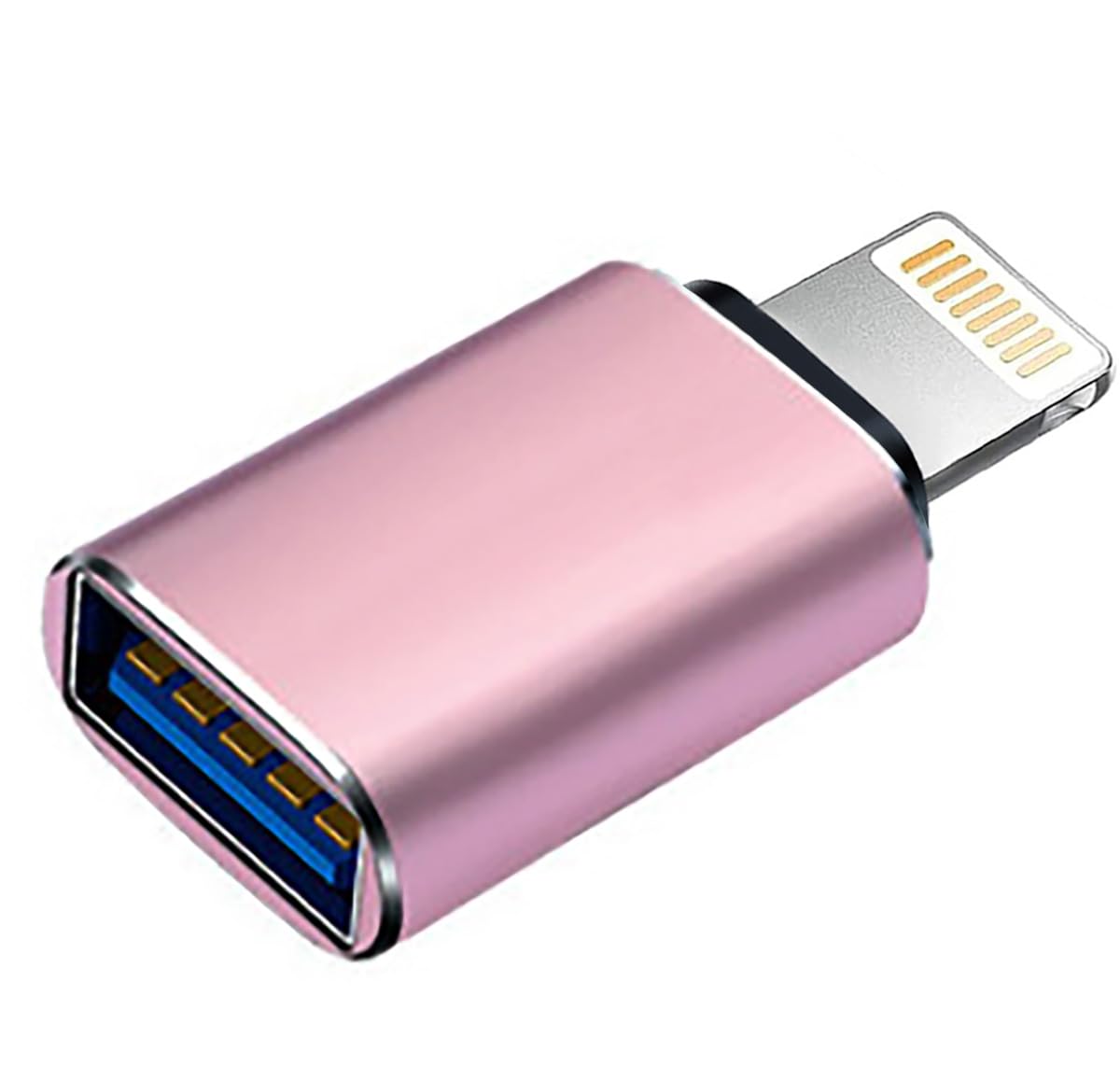 Lightning to USB Camera Adapter, Apple MFi Certified USB OTG Cable Converter for iPhone 14 13 12 11 Pro Max XS XR X 8 iPad, Support Connect Camera, Card Reader, USB Flash Drive, MIDI Keyboard (Pink)