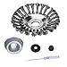Produktbild Jajadeal Profi Unkrautbürste Zubehör-Kit für Motorsense Freischneider, 150 x 25,4mm Gezopfter Stahldraht Wildkrautbürste Rundbuerste Wildkraut Fugenbürste zum Entfernen von Moos und Unkraut (6 Zoll)
