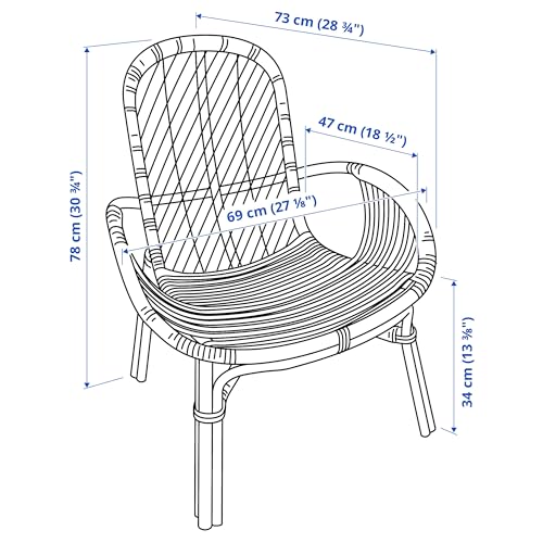 Fauteuil en rotin ProTuning BROBOCK pour salon et véranda