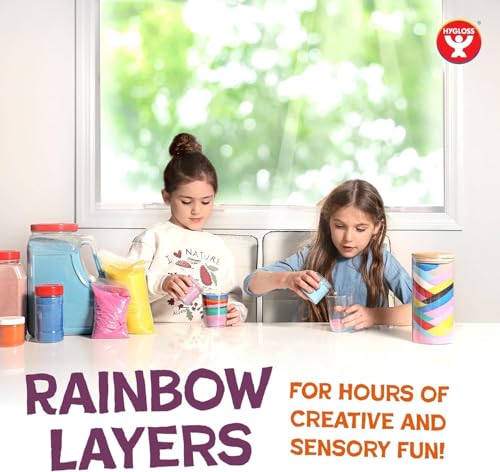 Image of Hygloss Colored Sand for Crafts - 1 lb Bottle, Pink and Red - Vibrant Colorful Fine Sensory Play Sand Art Kits for Kids - Classroom Activities for Children 3 4 5 6 7 8 9 10 11 12 - Safe for Ages 3+