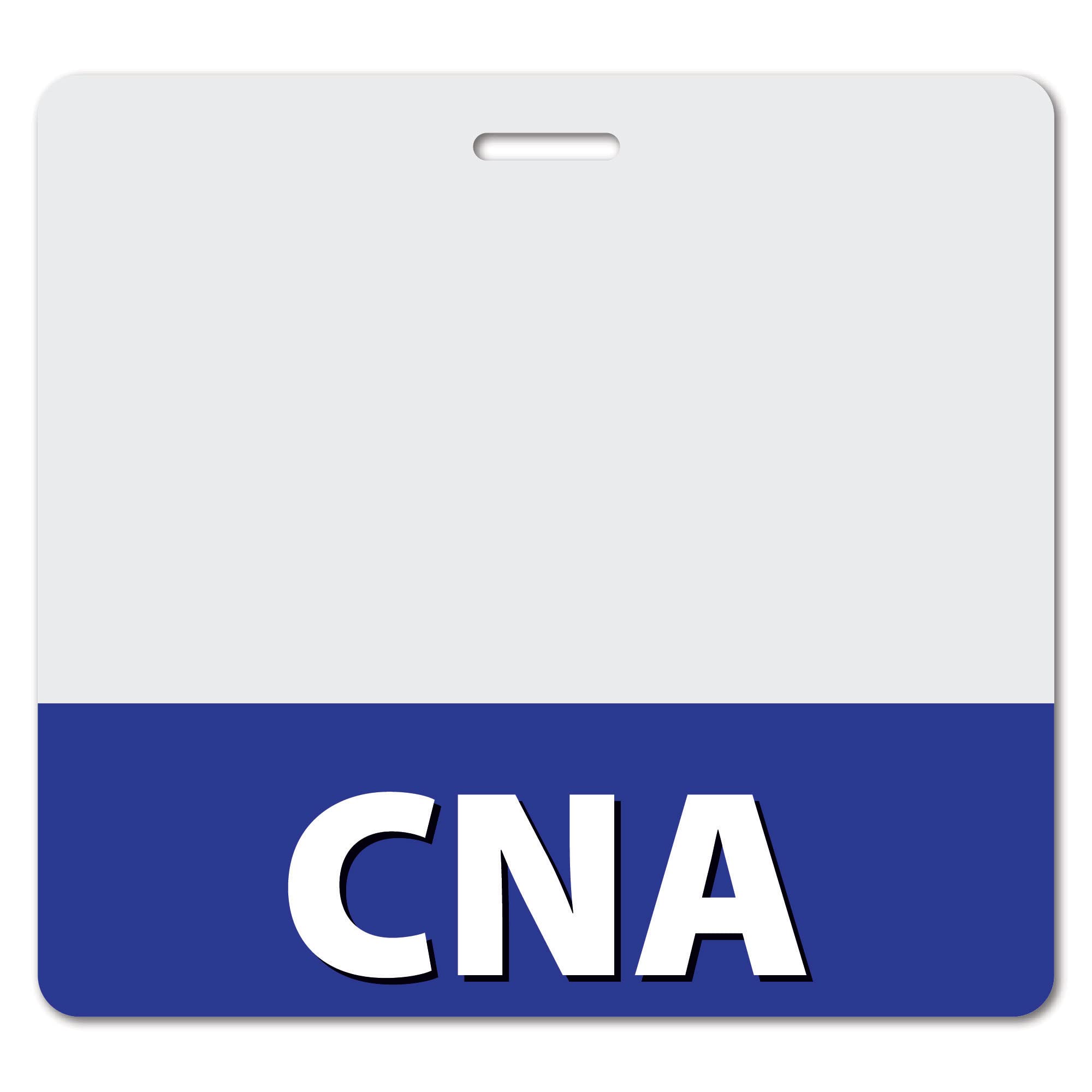 CNA Heavy Duty Horizontal Navy Blue (20 Pack) - Spill & Tear Proof Cards - 2 Sided USA Printed Quick Role Identifier ID Tag Backer by BadgeZoo