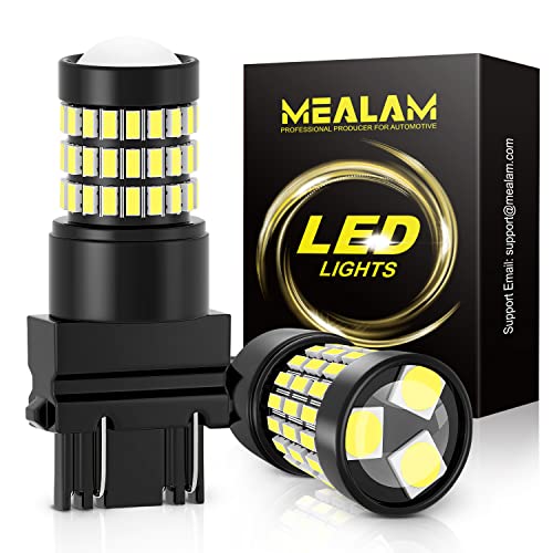 MEALAM 3156 3157 3057 4157 T25 LED Bulbs Xenon White, Super Bright 60 SMD Chips for Car Truck Backup Reverse Light Tail Break Turn Signal Light(Pack of 2)