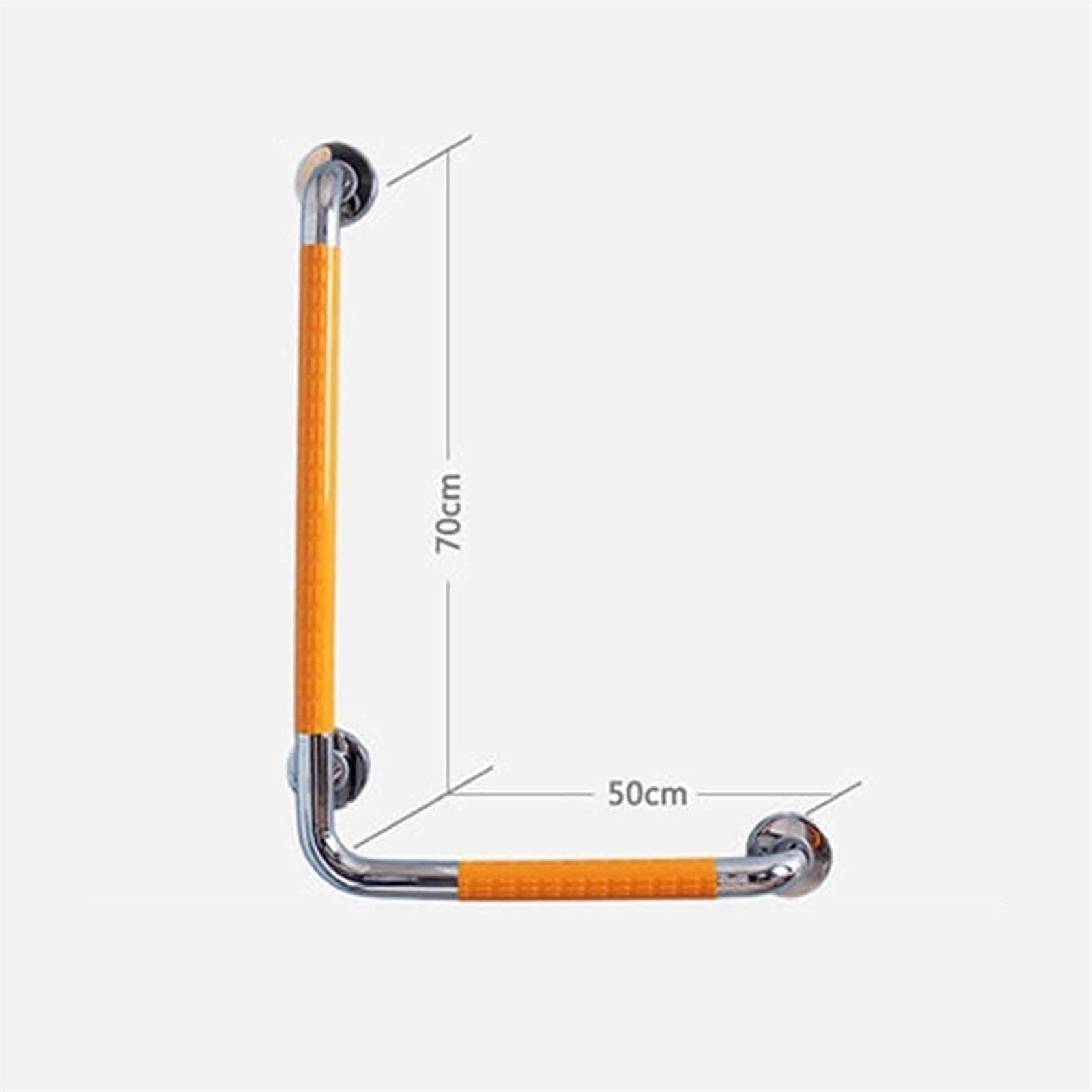 Barra de Seguridad Resistente para bañera en Forma de L (Amarilla Izquierda 50 * 70 cm)