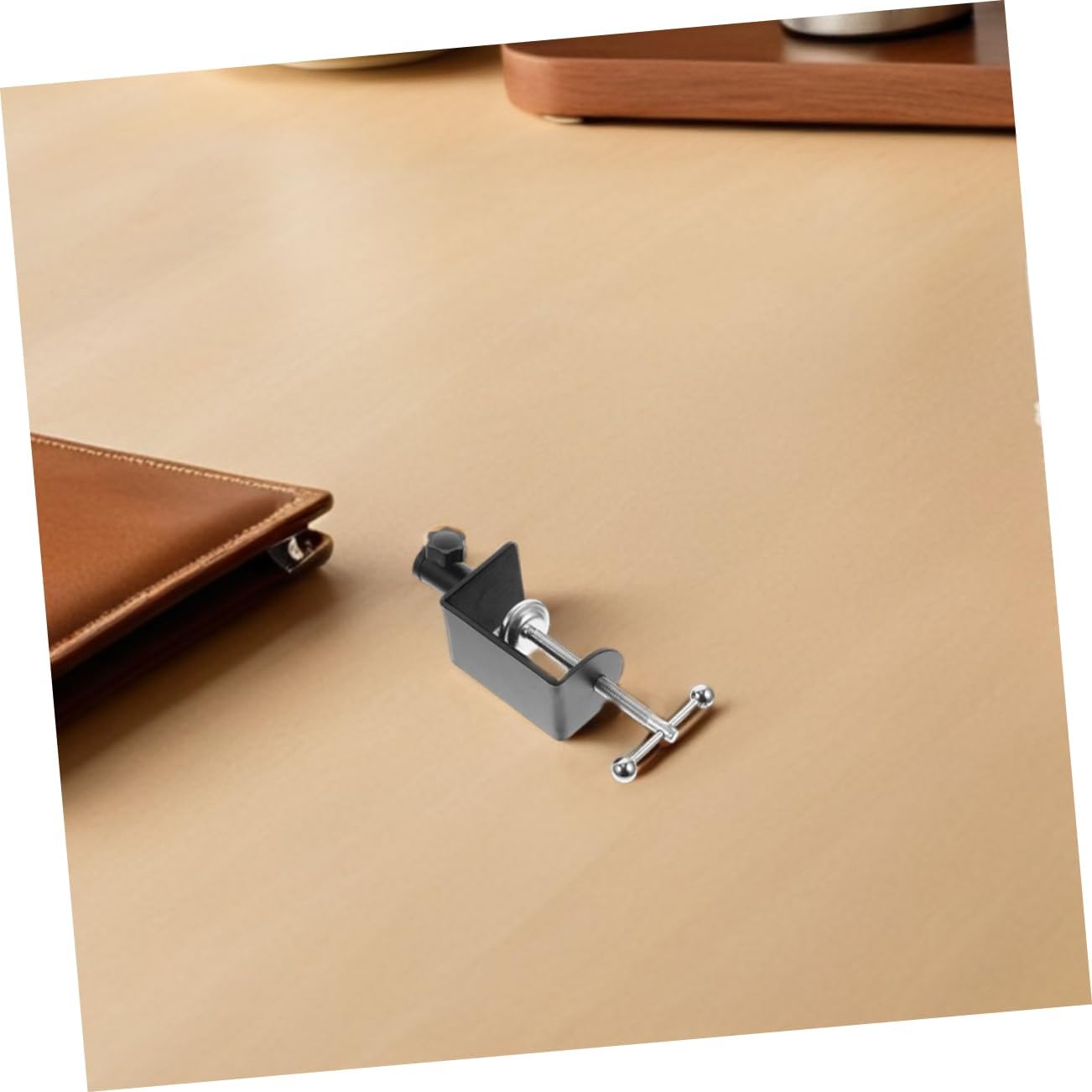 2pcs C Clamp for Table Versatile Desk Mounting Clamps for Lamps Fixtures Sturdy Aluminum Alloy Design with Pads for Scratch Protection for Various Desk Thicknesses
