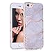 BAISRKE Shiny Rose Gold Marble Design Clear Bumper Matte TPU Soft Rubber Silicone Cover Phone Case Compatible with iPhone 7 (2016) / iPhone 8 (2017) [4.7 inch] - Gray