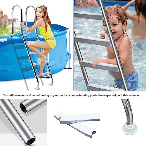 Escalera para piscina arriba del suelo con 4 escalones miniatura 3