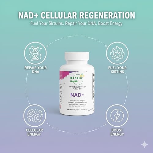 Miniatura 4 de Regeneración celular NAD+ premium con quercetina y resveratrol 500mg  Suplemento avanzado antienvejecimiento y vitalidad  Reparación celular y apoyo