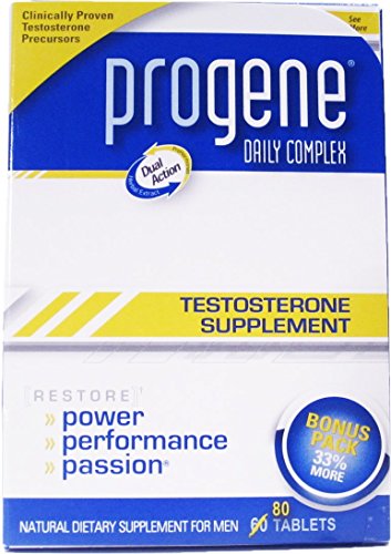 Progene 80Ct Testosterone Supplement - Doctor Recommended With Clinically Proven Testosterone Precursors - Increase Levels For More Energy And Lean Muscle- Tribulus, Tongkat Ali, L-Arginine #TOP1