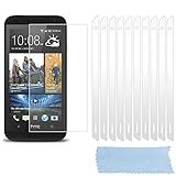 cadorabo Verre Trempé pour HTC Desire 700, 10x Film Transparente Film Protection écran Verre trempé pour HTC Desire 700 Vitre Protection – Protecteurs pour Display