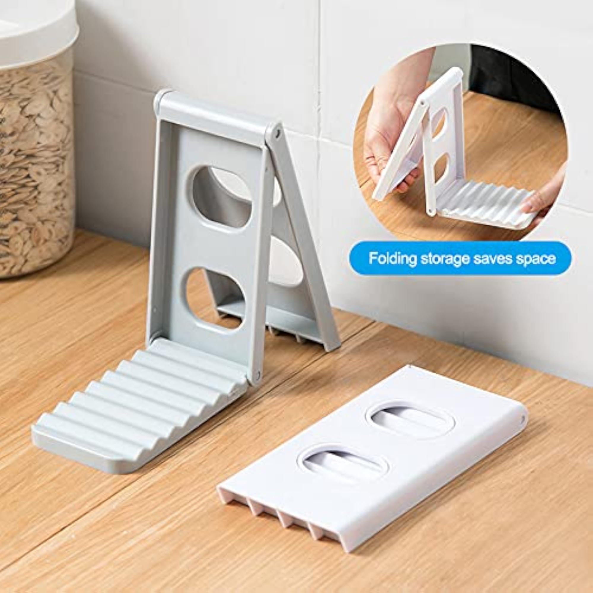 Foldable Pot Lid Holder and Kitchen Utensil Rack