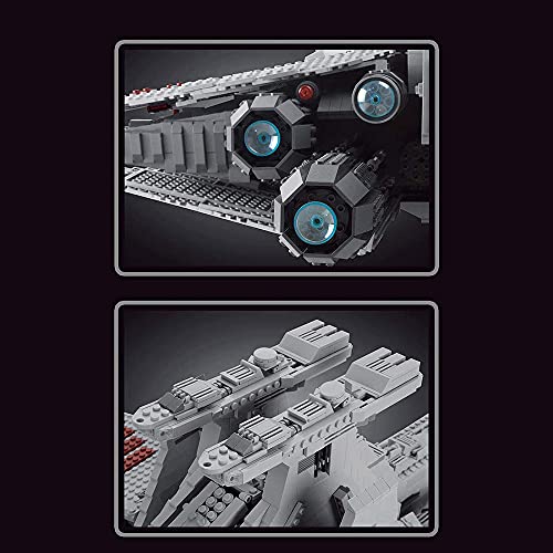 RcBrick 6685 Teile Raumkreuzer Modell, MK21005 Klemmbausteine Groß MOC Raumschiff Kompatibel mit Lego Star Wars USC – Bild 5