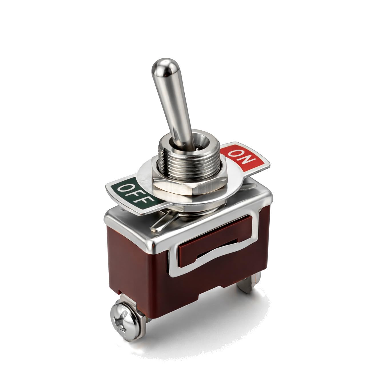 MGI SpeedWare Latching Metal Toggle Switch | 20 Amp at 12VDC 125VAC | SPST ON/Off, 1-Pack