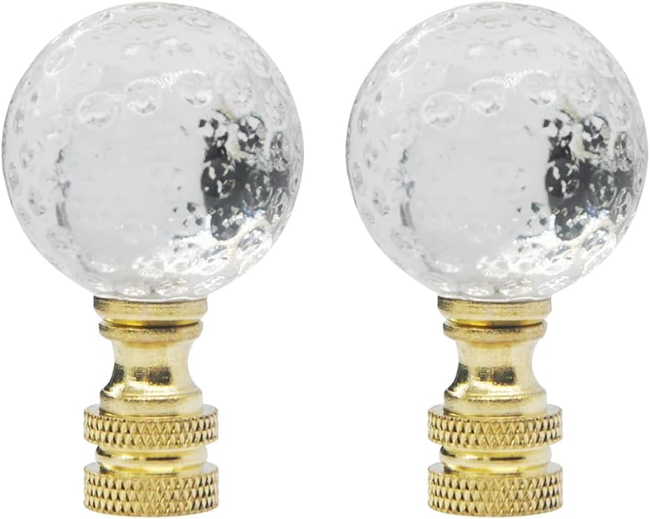 Crystal Glass Ball Lamp Finial Cap Knob,Diamond Knob Finials for Lamp
