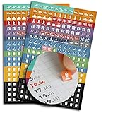 2 x 228 Sticker/Aufkleber für Paare | Größe: 1x1cm | markiert Müllabfuhr, Ferien, Urlaub, Arzt, Sport, Yoga & Geburtstage, Leerung Mülltonnen, gelber Sack | Kalender, Planer, Organizer für Pärchen