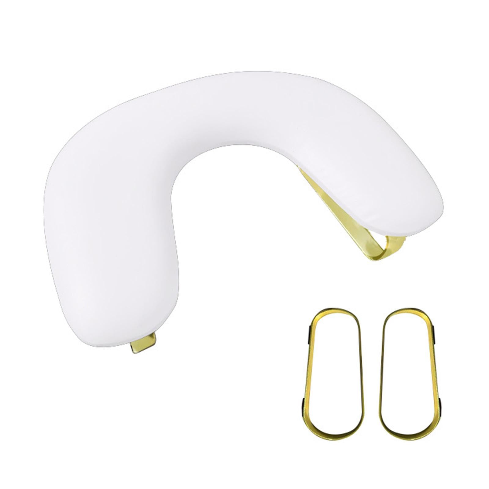 TISHITA Almohada para Manicura Cojín para Mano Soporte Ajustable Ergonómico Cuero PU Desmontable Base Estable Antideslizante Portátil para Salón de Uñas Afici, Blanco