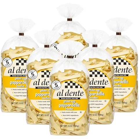 Al Dente Pappardelle, Golden Egg, 12-Ounce (Pack of 6) Cover