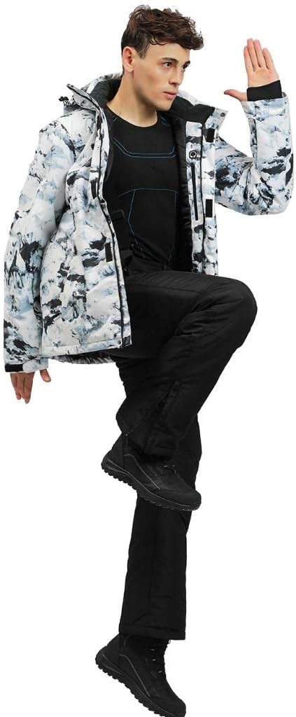 RIUIYELE Men Ski Jacket Ski Pants Winter Warm Windproof Waterproof Outdoor Sports Snowboarding Ski Coat Trousers Ski Suit - Image 3