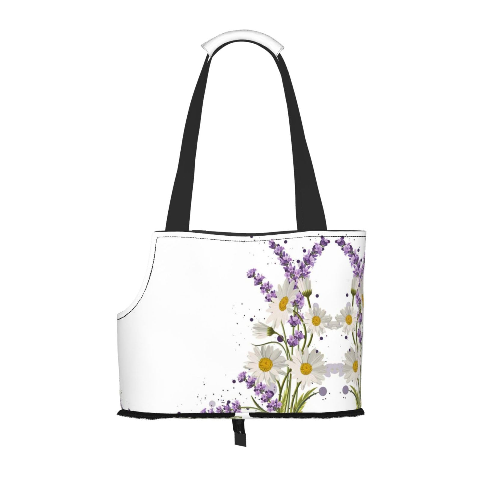 Sac de transport pour lapins, petits chiens et chats en tissu fleuri
