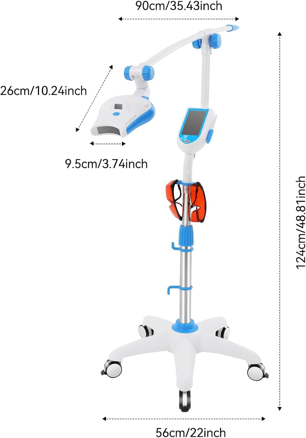 Dental Teeth Whitening Bleaching Lampe, Zahnärztlich LED Zahnbleaching Licht, Touchscreen Zahnweiß Zahnaufhellung Tooth Whitening Accelerator Gerät