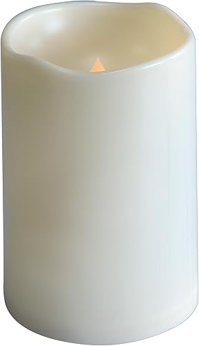 Miniatura 9 de CANDLE CHOICE Velas impermeables sin llama para exteriores, funcionan con pilas, con temporizador, gran resina plástica brillante, parpadeante,