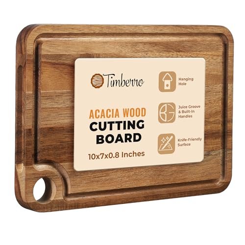 Timberro Acacia Wood Cutting Board with Handle