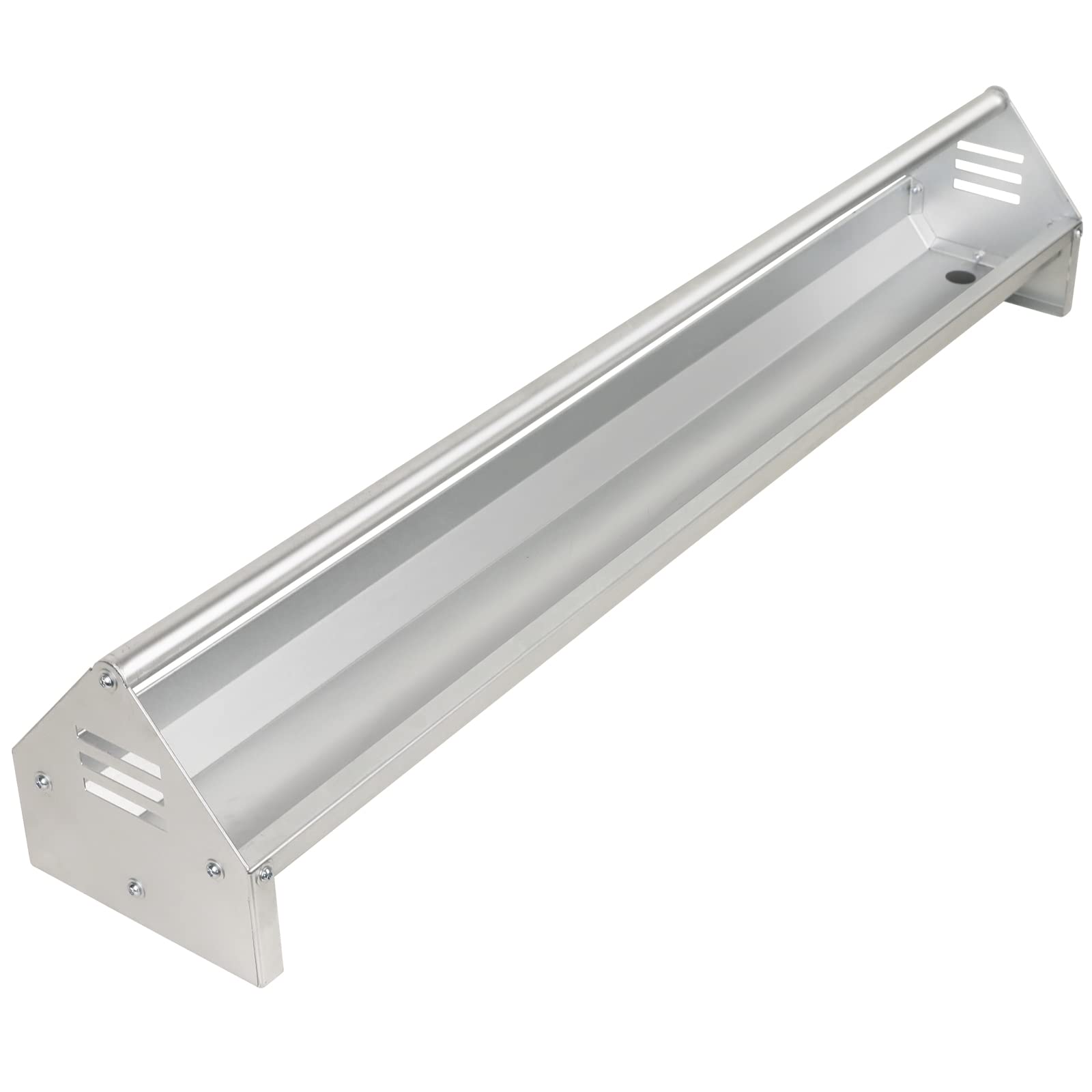 Solution4Patio Galvanized Steel Chicken Feeding Trough W/Crossbar, 45" Long Heavy-Duty Large Capacity Chicken Feeder, Easy to Clean Poultry Feeder Trough, for Chickens, Ducks, Turkeys #B809A01-US
