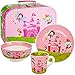 alles-meine.de GmbH 4 TLG. Geschirrset - Kindergeschirr - Motivwahl - Porzellan / Keramik - Fee & Elfe - Prinzessin - Picknickset - Trinktasse + Teller + Müslischale + Kinderkoff..
