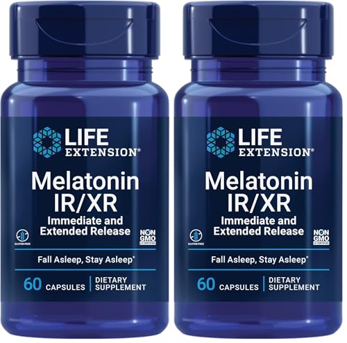Life Extension Melatonin IR/XR, 1.5 mg, immediate- and...