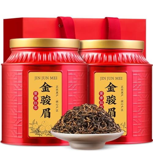Thé noir Jinjunmei de Chine Wuyishan saveur miel authentique, infusion quotidienne 2x250g