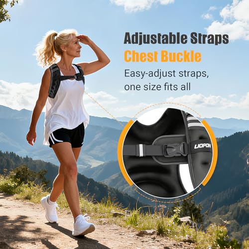 Image of Weighted Vest for Women Men, 8 lb /10 lb /12 lb Weight Vest for Walking with Reflective Stripe and Adjustable Buckle Straps, Body Weights for Osteoporosis, Running, Strength Training and Weight Loss