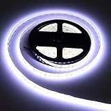 LED Strip Lights, GLIME 16.4FT 600 LEDs Rope Lights SMD 3528 DC12V Waterproof Flexible Light Strip LED Ribbon For Garden/Home/Kitchen/Car/Bar/Boat/Party Indoor Outdoor Decoration Lighting Pure White