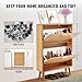 VEVOR Shoe Cabinet with 2 Flip Drawers, Shoe Storage Cabinet for Entryway, Free Standing Shoe Storage Organizer with Rattan Doors for Heels, Boots, Slippers in Hallway, Living Room
