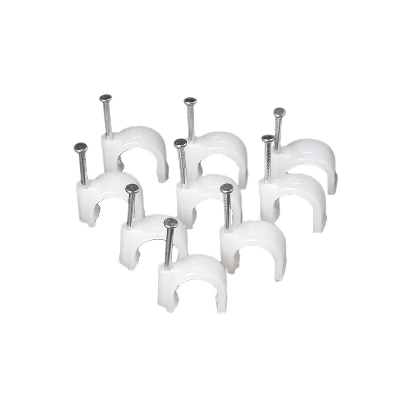 Kabelschellen Nagelschellen 200 TEILE/LOS Runde Pin-Linie Kunststoff Klemm Kabel Halter 4mm 6mm 8mm 10mm(22mm)