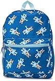 Fast Forward Bluey Kids Backpack - 16 Inch Bookbag Elementary Backpack for School Girls & Boys with Adjustable Padded Straps, Bluey Blue/Aop