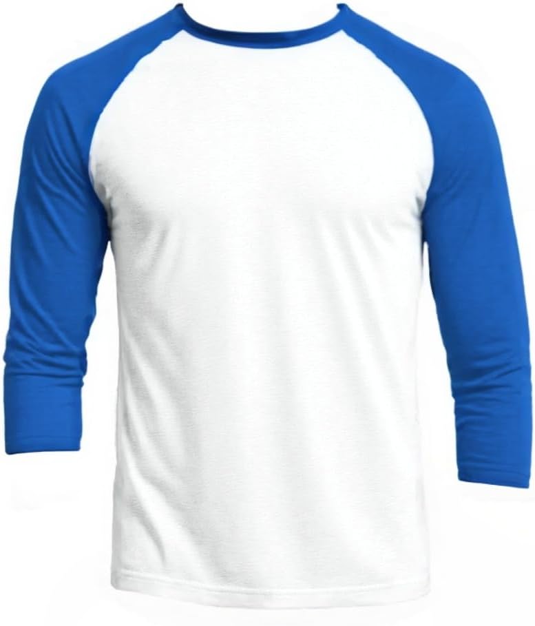COUVER Men's 3/4 Sleeve Crew Neck Baseball Shirt, Casual Dynamic Cotton Raglan T Shirts, 1 Pack - Image 4
