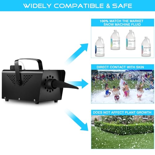 800w fake snow maker machine - artificial snow machine by wireless remote control portable making fake snow machines for outdoors indoor stage backyard wedding christmas decoration