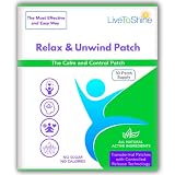 Live To Shine Relax Patches - Infused with Ashwagandha | GABA | St Johns Wort | Valerian | Kava - Na